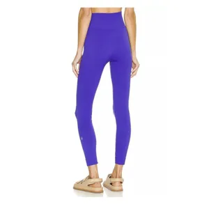 WeWoreWhat Ribbed High Rise Leggings Sapphire Purple NWT Women’s Large Active thumbnail 3