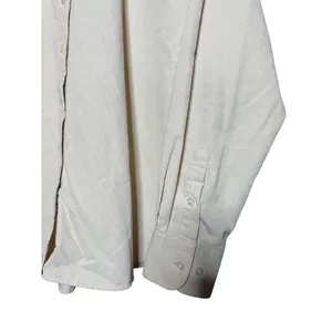 Lands End Women Medium Cream‎ Corduroy Button Down Shirt Long Sleeve Cotton thumbnail 5