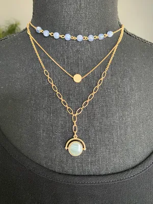 Ana A New Approach layered necklace gold thumbnail 1