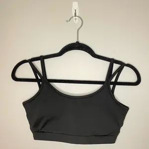 SHEIN Twist Back Double Strap Sports Bra, Black, Size S, NWOT thumbnail 1
