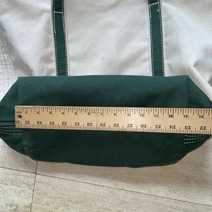 RESTORATION HARDWARE BOAT & TOTE‎ BEIGE Green CANVAS Large Logo thumbnail 5