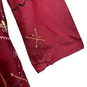 Embroidered Flared Sleeve Kurti Maxi Dress NWT thumbnail 4