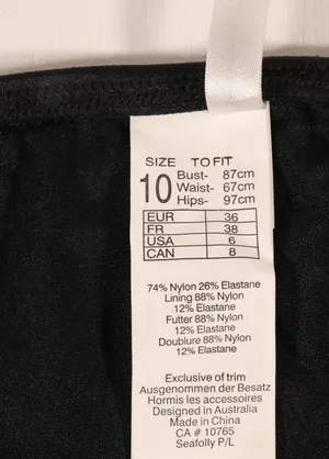 NWT Shine on Hipster Tie-Side Bottoms in Black thumbnail 9