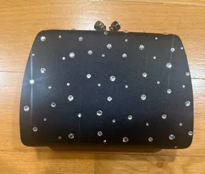 Franchi black with rhinestones little hand bag . thumbnail 1
