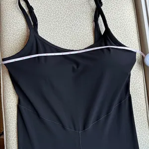 NWOT OFFLINE by Aerie Black Flare Jumpsuit Activewear with adjustable straps XL thumbnail 9
