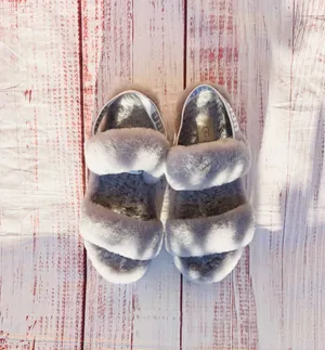 UGG oh yeah slides fuzzy wool Slippers 8 thumbnail 6