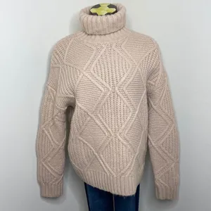 Caslon Women’s Chunky Cable Knit Turtleneck Sweater Size Medium NWOT thumbnail 3