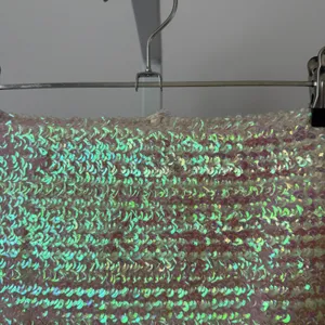 Y2K Poof M Iridescent Sequin Tube Top Rave Ethereal Mermaidcore Fairy Grunge‎ thumbnail 2