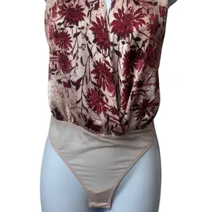 Intimately Free People There She Goes Floral Halter Bodysuit Romantic Combo XS thumbnail 5