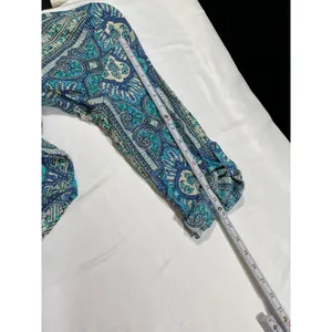 Kim Rogers SKU 7729 Womens Blue and Green Paisley Blouse Size XL thumbnail 7