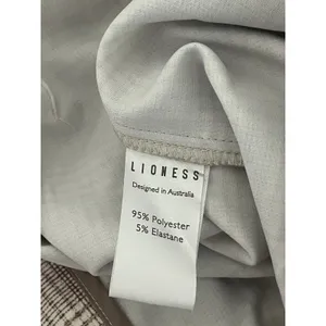 Lioness Mulholland Plaid Wide Leg Pants Beige High Rise Trouser XS thumbnail 12