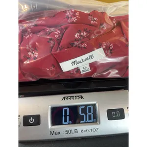 Madewell XL Red Ditsy Floral Babydoll Blouse Sheer Long Sleeve Boho Cottagecore thumbnail 13