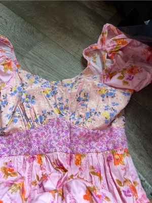 Love Shack Fancy Angie floral Midi Dress size 8 thumbnail 10