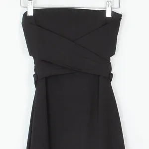 Lulus Womens Evening Maxi Dress XS Black Strapless Crisscross‎ Front Slit thumbnail 3