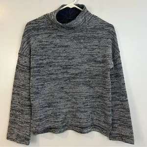 Madewell Knit Blue Cowl Neck Long Sleeve Relaxed Sweater Size Small thumbnail 2