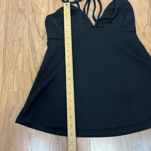 Express Strappy Babydoll Cami Top Women's S Black Y2K Clubwear Goth Evening Chic thumbnail 7