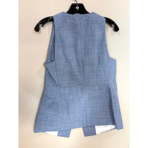 BOSS Virgin blue Wool Waistcoat vest Size 2 thumbnail 4