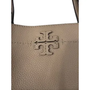 Tory Burch Devon Sand Nude McGraw Triple Compartment Leather Satchel Handbag thumbnail 6