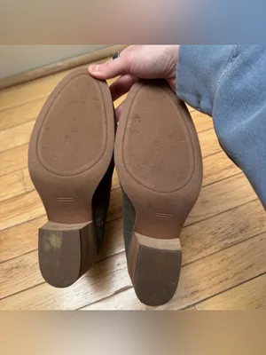 Toms Olive Green Suede Ankle Booties with Stacked Heel, size 8.5 thumbnail 5