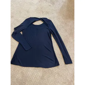 Lilly Pulitzer Navy Blue Open Back Tunic Sweater XL thumbnail 4