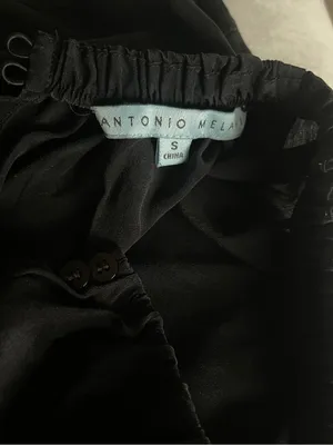 ✨ Antonio Melani 100% Silk Black High Neck Blouse | Size S ✨ thumbnail 5