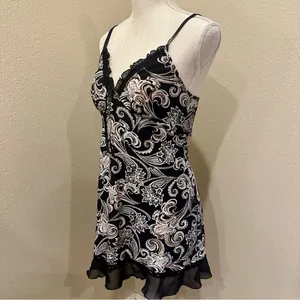 Vintage Y2K Paisley & Floral Cami Sleepwear/Slip Dress Size Small thumbnail 4