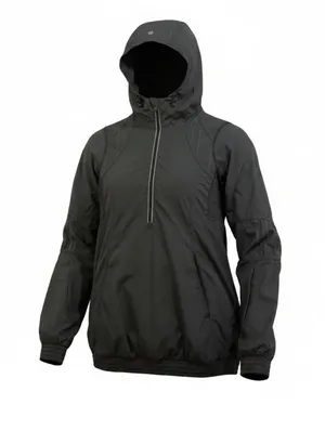 Lululemon Women’s 4 Black Half Zip Hooded Running Windbreaker Pullover Jacket thumbnail 1