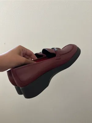 Vintage bass loafers in burgundy thumbnail 6