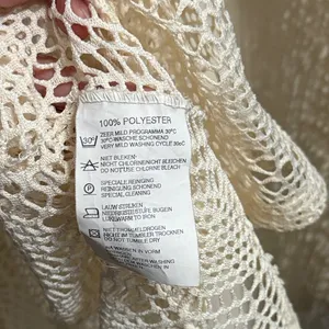 Cream Open Knit Sheer Lace Long Sleeve Duster Cardigan Boho Festival Hippie thumbnail 7