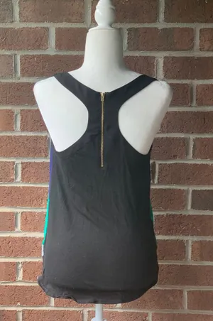 Color Block Zipper Back Tank thumbnail 2