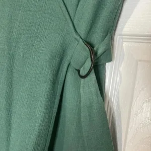Cynthia Rowley Green v-neck wrap dress thumbnail 5
