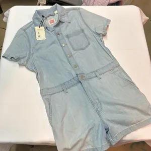 Levi's Heritage Denim Romper‎ Shortsleeve Light Blue 100% Cotton C46 thumbnail 5