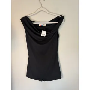 Free People Beach Marren Romper Playsuit Black Sz S NWT $58 thumbnail 3