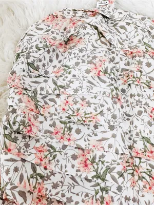 Peach Floral Spaghetti Strap Midi Dress Large Cottagecore Summer Wedding Guest thumbnail 5