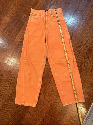 BDG Orange High-Rise Baggy Jeans Sz 25 thumbnail 3