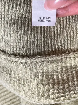 aerie Olive Green Ribbed Crew Sweatshirt thumbnail 4