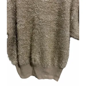 Anthropologie Maeve Violetta SS Tinsel‎ Sweater Honey Women's Size Medium thumbnail 5