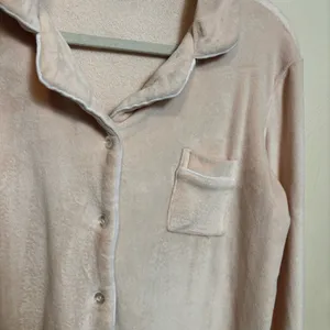 House of Harlow 1960 Rose Velour‎ Knit Pajama Top Women's Medium Pink thumbnail 5