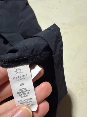 Aerie offline Black Spaghetti Strap tennis Dress built in shorts large thumbnail 4