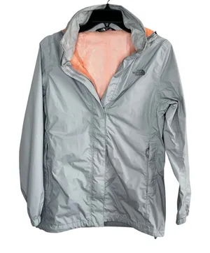 The North Face Womens Grey Hyvent Hooded Soft Shell Windbreaker Jacket M tb5m thumbnail 1