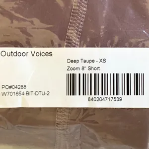 NWT Outdoor Voices Zoom 8"‎ Biker Shorts in Deep Taupe thumbnail 9