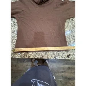 Carlisle 100% Cashmere Boxy Brown Sweater Size Large Wide Sleeve Turtleneck thumbnail 8