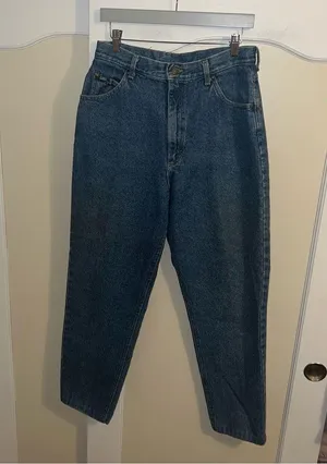Vintage 80s Lee MR High Waist Denim Mom Jeans Tapered Leg Size 14 waist 30 inch thumbnail 3