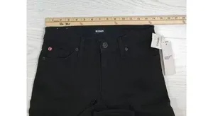 HUDSON Natalie Mid Rise Super Skinny Ankle Size 25 Black Raw Hem Jeans thumbnail 6