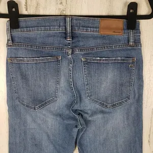 Madewell Distressed Blue Denim 9" High Rise Skinny Jeans Women's Size 28 thumbnail 12