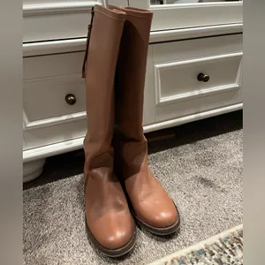 Lucky Brand Tall Brown Leather Zip-Back Over-the-Knee Boots thumbnail 8