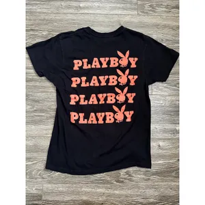 Playboy Women's Crew Neck T-Shirt with Red Logo Bunny Medium thumbnail 5