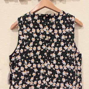 Lost + Wander Chamomile Hills Mini Shift Dress Black White Floral Size M NWT thumbnail 5