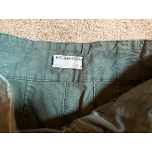 Free People We The Free Olive Green Corduroy Flare Pants Size 30 Flare thumbnail 6