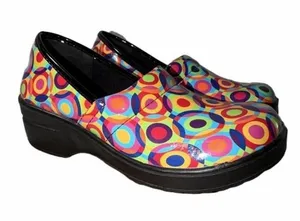 Easy Street Bind Slip Resistant Work Clogs Multi Color Circles thumbnail 1